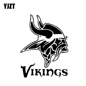 

YJZT 11.4*14.9CM Covering The Body Vikings Warrior Old Handsome Cool Soldier Car Sticker Black/Silver Vinyl C21-0031
