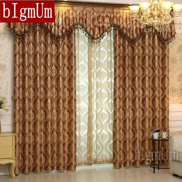 Luxury Window Curtains Valance For Living Room Bedrooms Jacquard Luxury Window Curtains Valance For Living Room Bedrooms Jacquard Home Furnishing