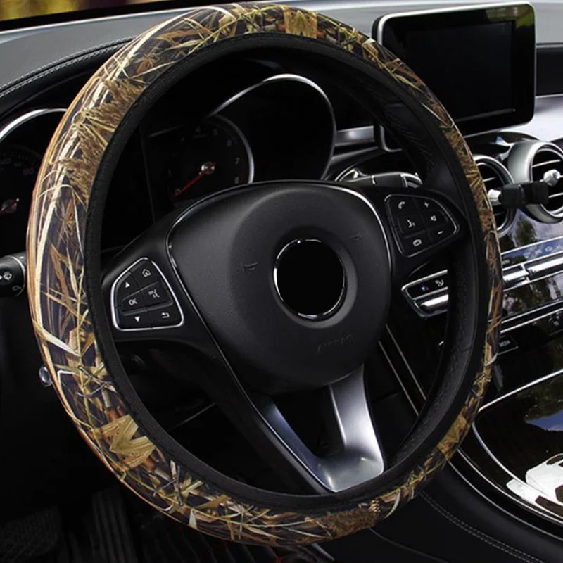

Car Steering Wheel Covers Colorful Printing Elastic Auto Covers Fit For Most Cars Interior Accessories Anti-slip Car Styling