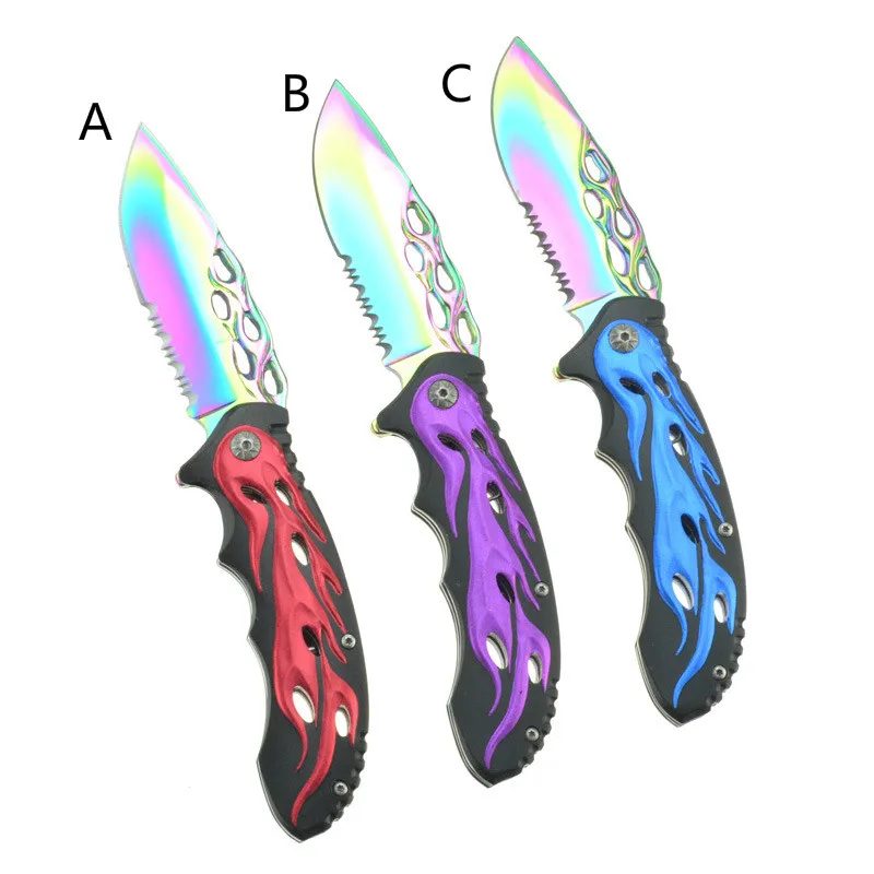 

CH 58HRC 440c Serrated Blade Aviation aluminum Handle Folding Knife Outdoor Survival Camping Hunting Knife EDC free shipping
