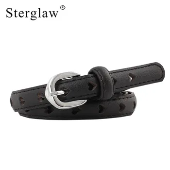 

New black Hollow peach heart ladies pin buckle belts for jeans 2020 Casual student thin belt gift for a female waist belt N113
