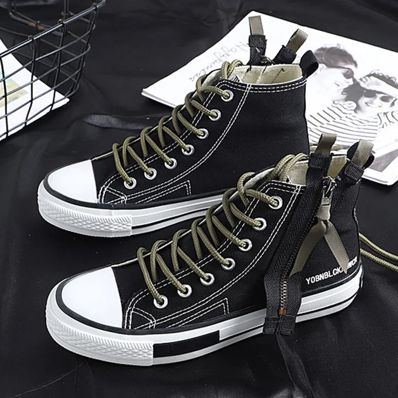 Women Casual Shoes Spring New High-top Shoes Women Fashion Canvas Shoes Women's Chunky Sneakers Lace-up Tenis Feminino Shoes