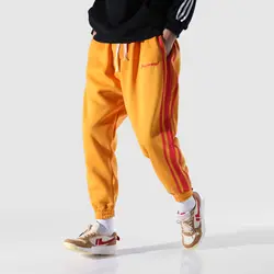 Высокое качество хлопчатобумажные спортивные брюки Jogger для мужчин Уличная Хип Хоп повседневное свободные штаны Мужской 5 цветов шаровары