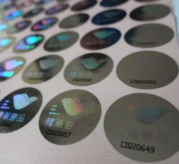 

customized hologram labe sticker with serial number , consecutive number . FREE design