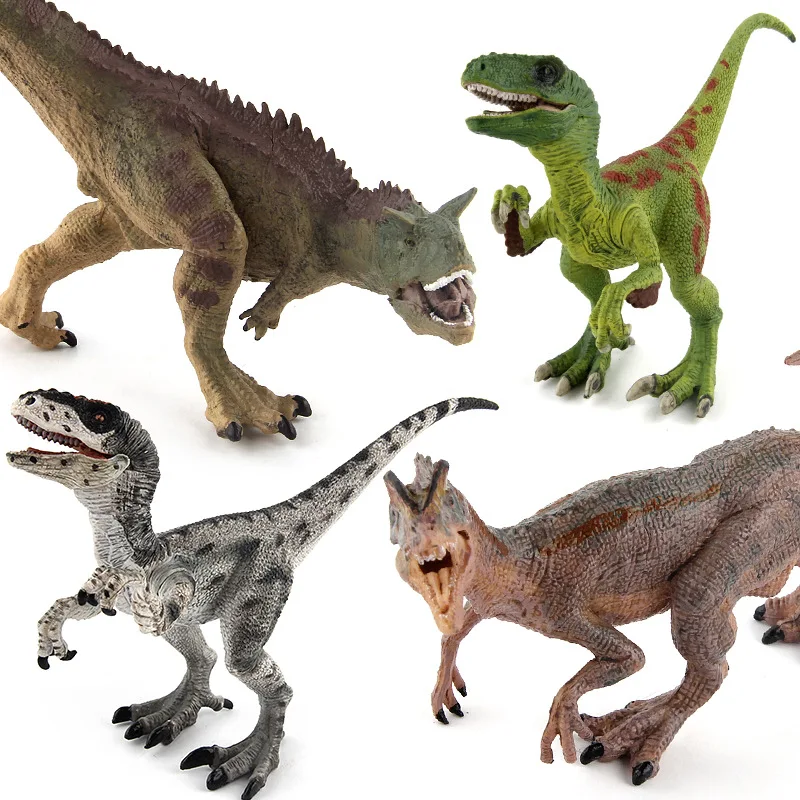 Jurassic Velociraptor Dilophosaurus Dinosaur font b Action b font font b Figures b font Animal Model
