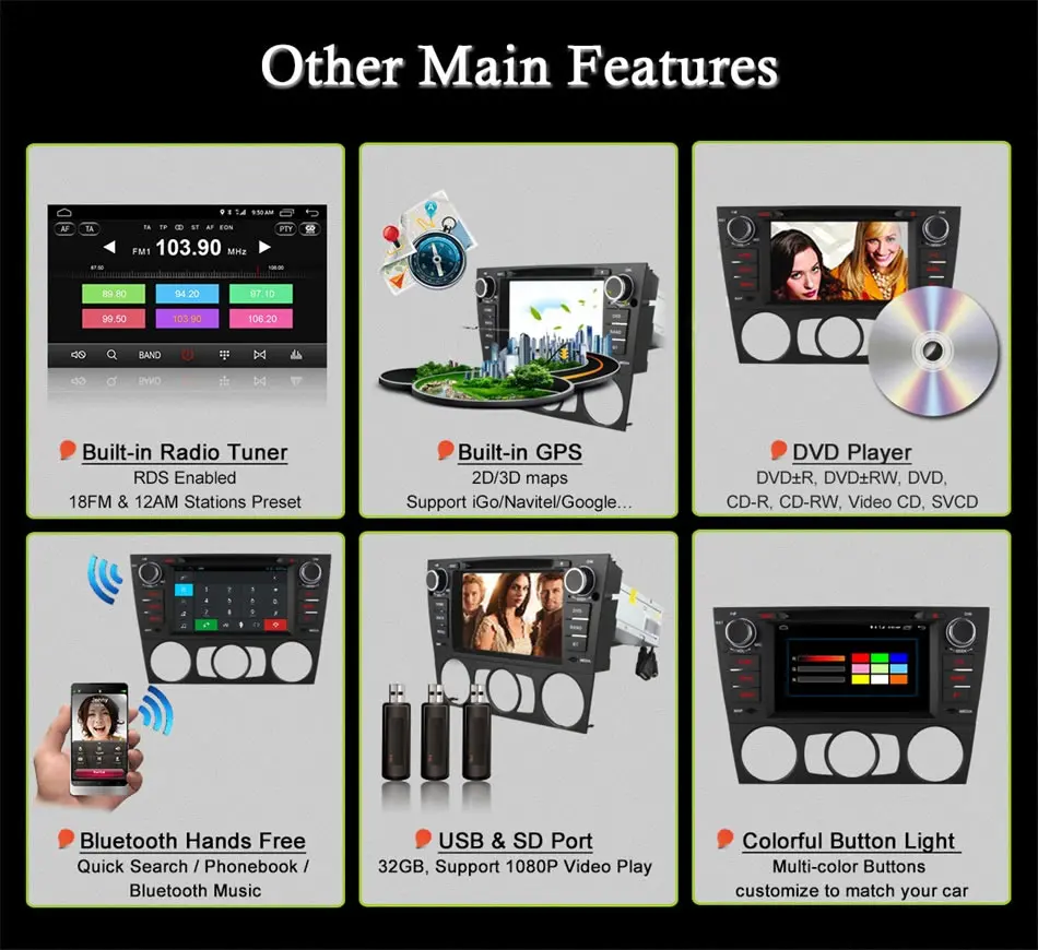  Ownice C500 Vehicle On Board Computer Unit GPS Auto DVD Multimedia Video Bluetooth Music Player For