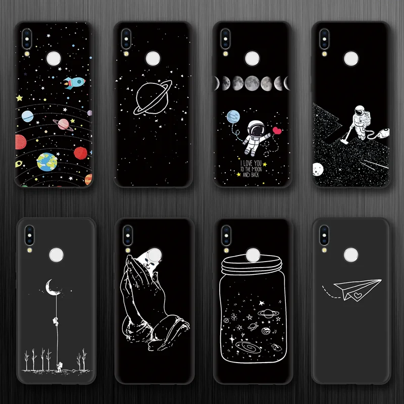 

For iPhone XS Max X XR 5 6 7 8 S SE Plus Cover For Huawei Honor P Smart 10 8X 9 Lite 7A 6A Pro nova 3 3i 2i Black Funda TPU Case
