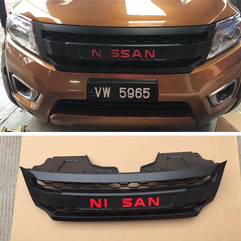 Подходит для NAVARA NP300 D23 2015 спереди решетки радиатора гоночных автомобилей матовый