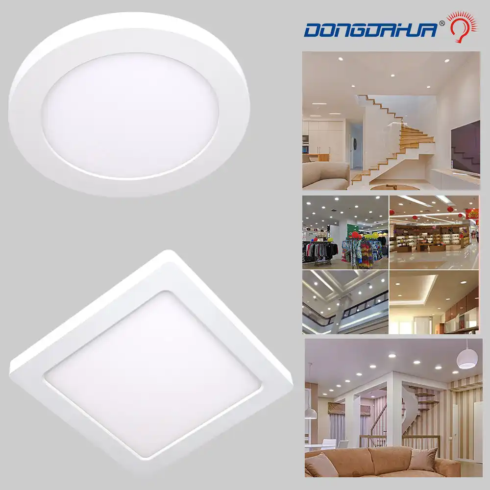 Round Square Led Panel Light Recessed Kitchen Bathroom Ceiling Lamp Ac110v 220v Led Downlight Warm White Cool White 4pcs Lot