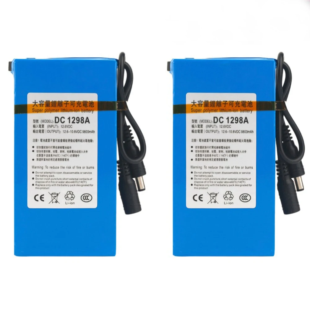 

Cncncool DC 12V 9800MAH Rechargeable Battery High Quality Super Portable Lithium-ion Battery DC1298A With Plug Drop shipping