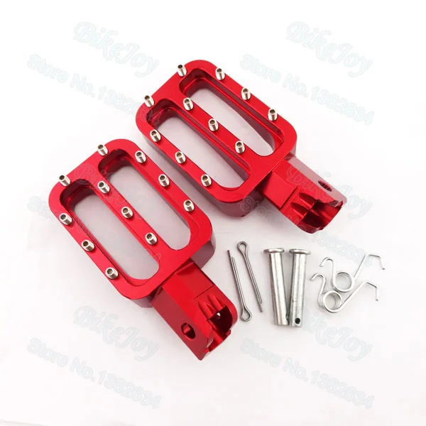 CNC Alloy Footrests Foot Pegs Rests Pedals Red for 50cc 70cc 110cc