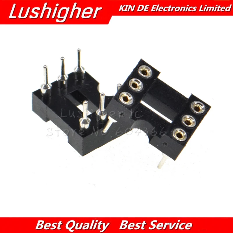 20pcs DIP 6 Round Hole 6 Pins 2.54MM DIP DIP6 IC Sockets Adaptor Solder ...