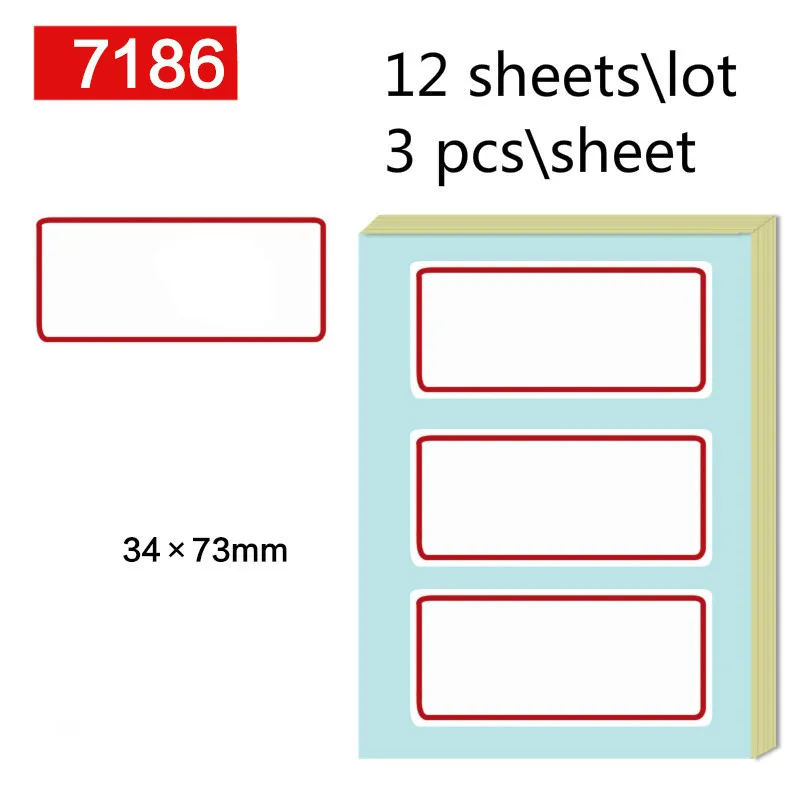 Deli этикетка наклейка рукописная самоклеящаяся имя стикер s Водонепроницаемый Цена Этикетка Бумага 5 упаковка 7180/7182/7184/7186/7187/7189/ - Цвет: 7186
