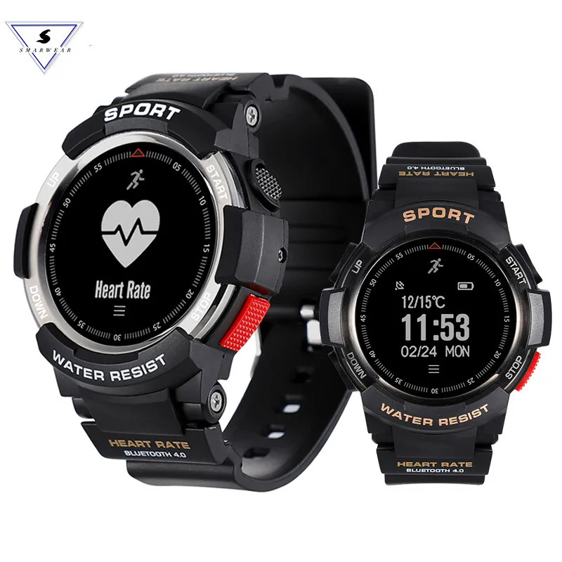 

Ssmarwear F6 long standby Smartwatch IP68 Waterproof BT 4.0 Dynamic Heart Rate Monitor Smart watch For Android ios Smart Phone