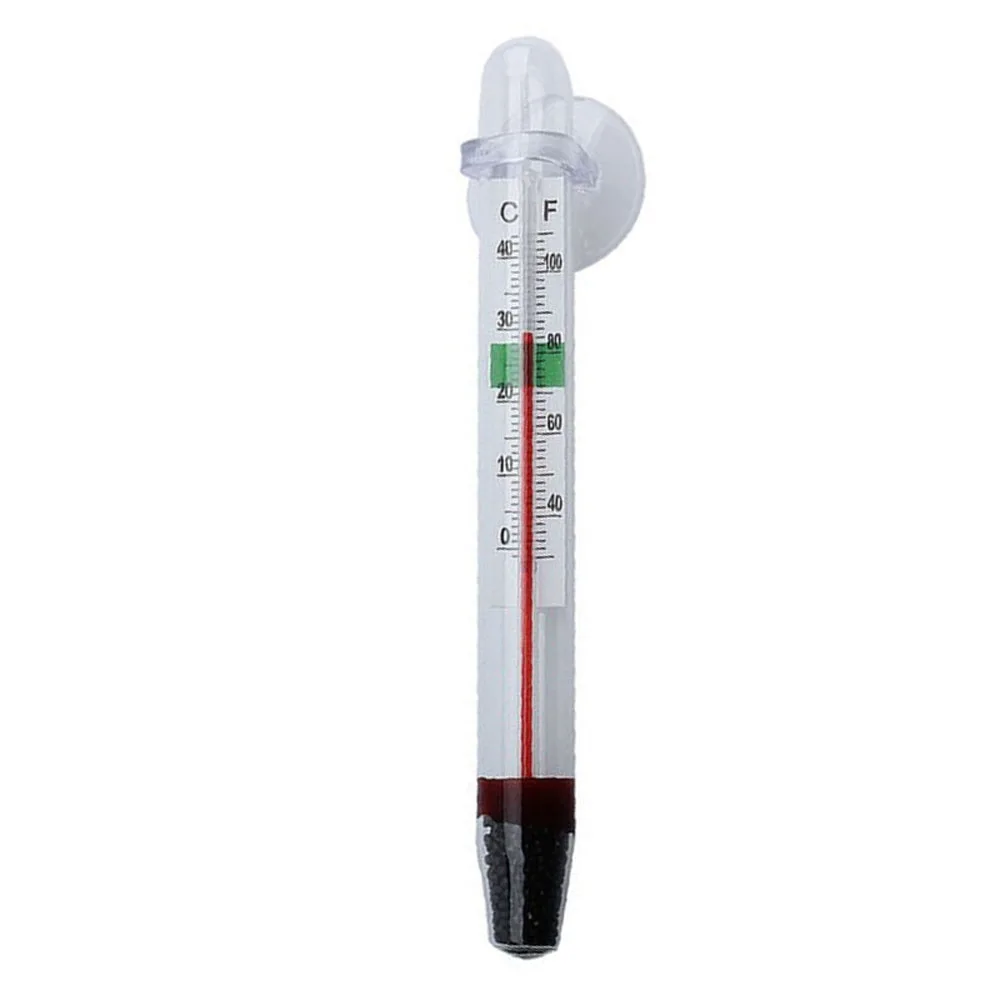 

Aquarium Thermometer Fish Tank Glass Temperature Meter Submersible Suction Thermometer Aquariums Temperature Control Supply C/F