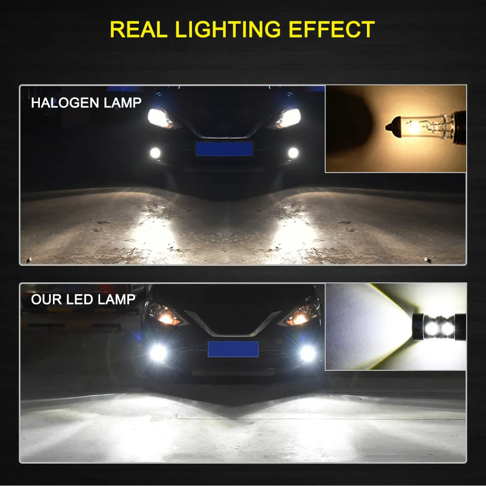 2 шт. PSX24W H16 H11 H8 H10 P13W H3 9006 HB4 LED 50 Вт DRL проектор Автомобильная противотуманная фара