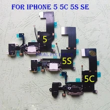 Для iPhone 5 5G, 5S, 5C usb зарядный порт гибкий кабель Зарядка порт розетка док-станция Соединительная плата модуль запасные части