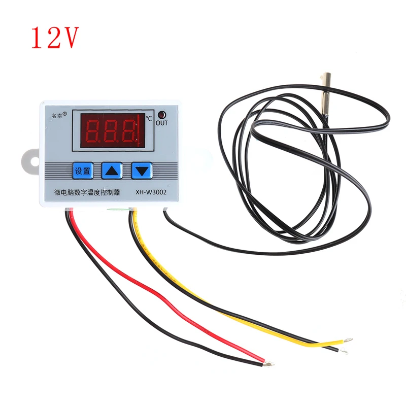 12V/24V/220V Digital LED Temperature Controller Thermostat Switch Probe White ne 