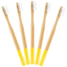 Очиститель языка 1 шт. бамбуковый зубная щетка Бамбук ручка натуральный экологичный мягкий щетина уход за зубами зубной инструмент для взрослых зубная щетка