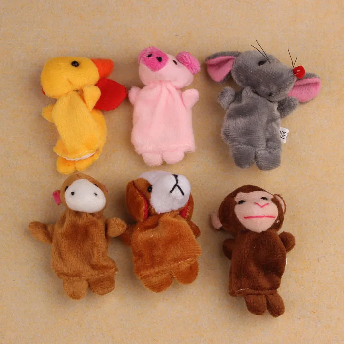 12Pcs Chinese Zodiac Soft Animal Puppet Finger Toys PLush Toys Stress Relief Toy Funny Kids Gift 20