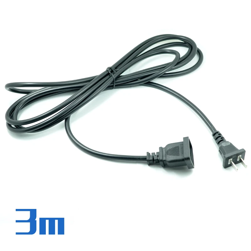 Núcleo de Dois Metros de Cabo de Extensão de Linha de Alta Plugue do Fio de 3 Mini Poder Dois Plugue Potência 2 Pcs Fio