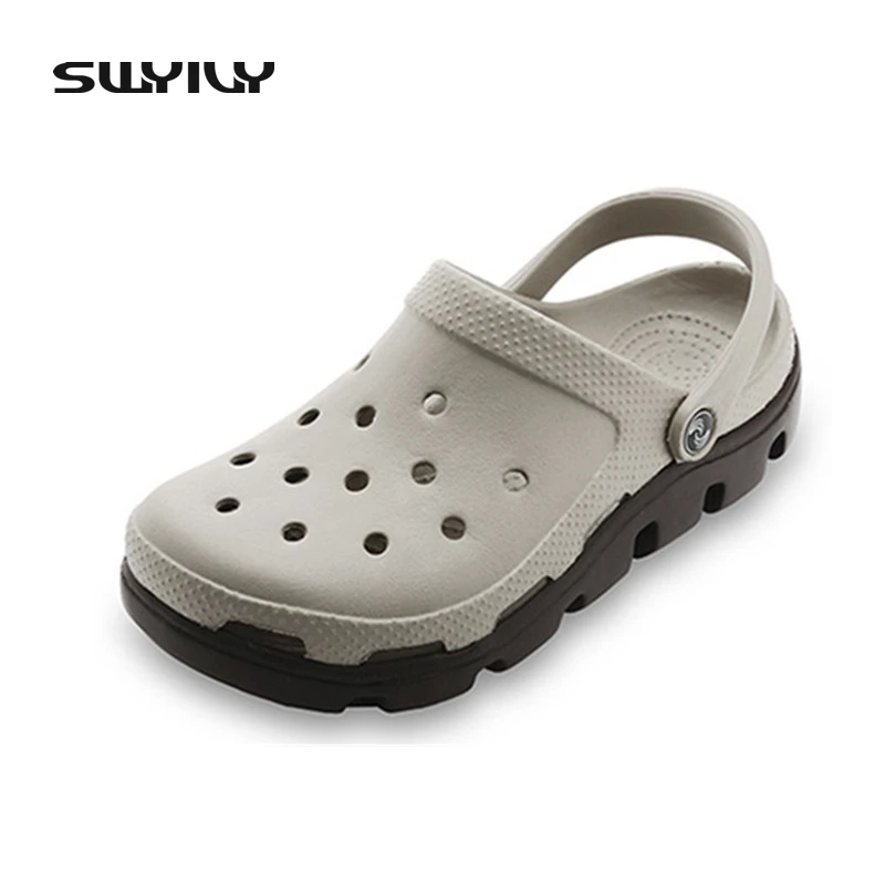 

15 Colors Stitching New Woman Flat Sandals Soft EVA Clogs Summer Casual Hole Shoes Light Beach Slippers 42 43 44 45