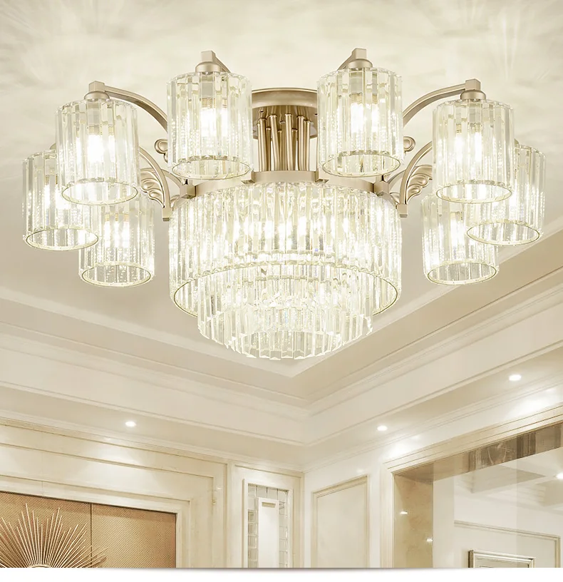 

European style water light simple modern atmosphere home American light luxury master bedroom restaurant Nordic ceiling lamp