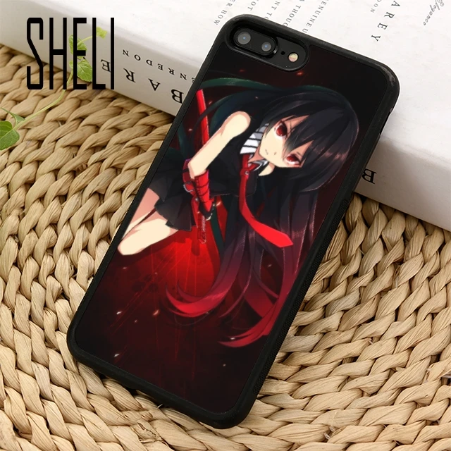 SHELI Akame Ga Kill Anime Printed Luxury Phone Case Cover For iPhone 5 6s 7 8 plus 11 pro X XR XS max Samsung S7 edge S10 |