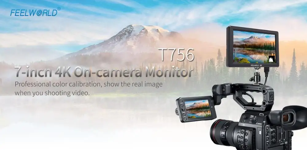 Feelworld T756 7 дюймов ips на камеру полевой монитор DSLR 4K HDMI Full HD 1920x1200 Портативный ЖК-монитор для Nikon sony и т. Д. Камеры s