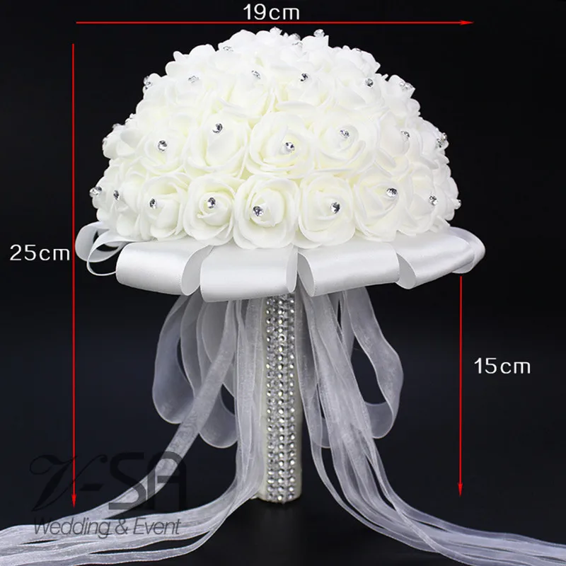 -2016-Top-Quality-Withe-Rose-Flowers-Wedding-Bouquet-With-Crystals-Satin-Ribbon-Ramo-Novia-Bridal (1)_