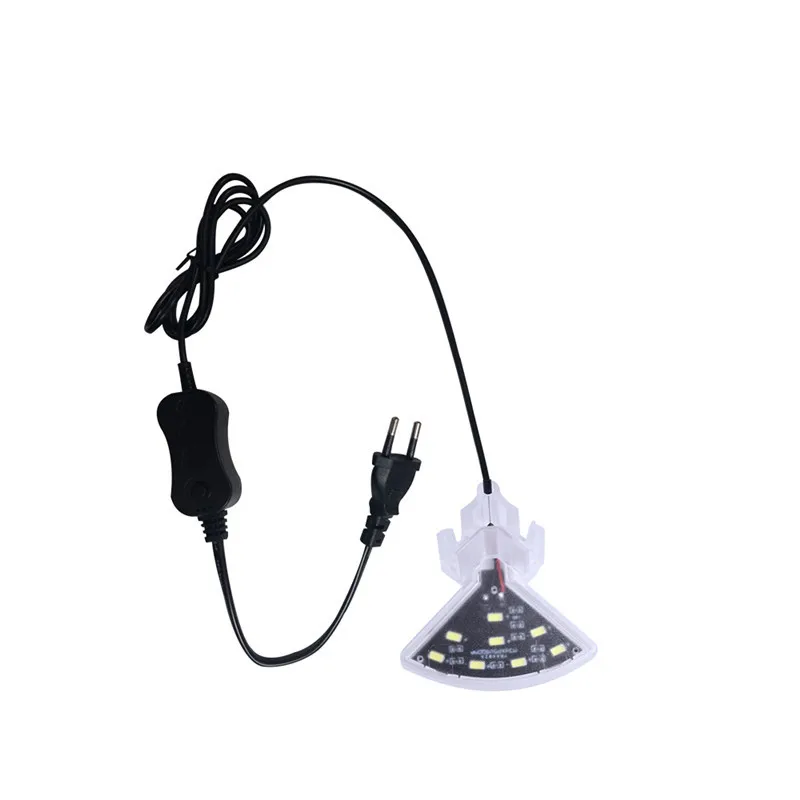 Aquarium Led Lighting 110-220V Waterproof Clip-on Lamp Aquatic Water Plants Grow White Light For Fish Tank With USB Charger 01