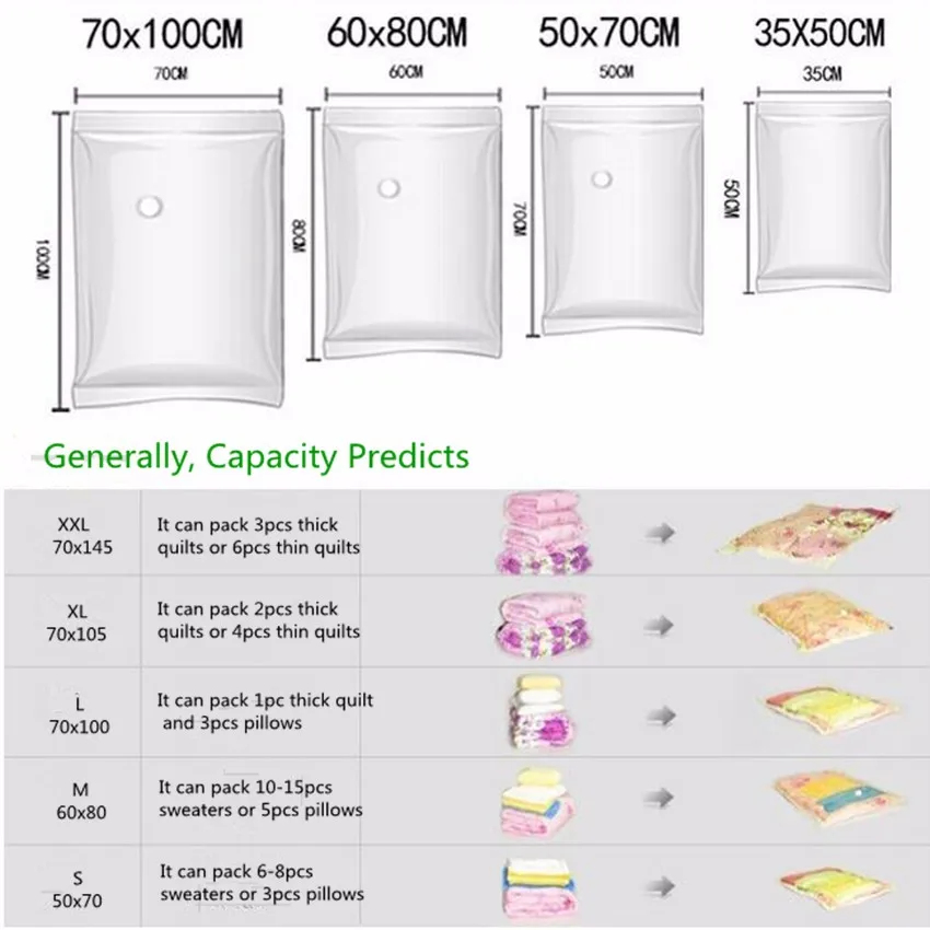 Утепленные Тип Пластик вакуумный компрессионный мешок Клевер Тип для ткани Стёганое одеяло Подушки Детские хранения гидроизоляционные удобно 30 шт. хорошее качество
