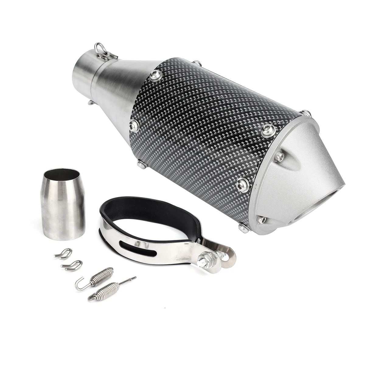 

38-51mm Universal GP Stainless Steel Motorcycle Carbon Fiber Tail Exhaust Pipe