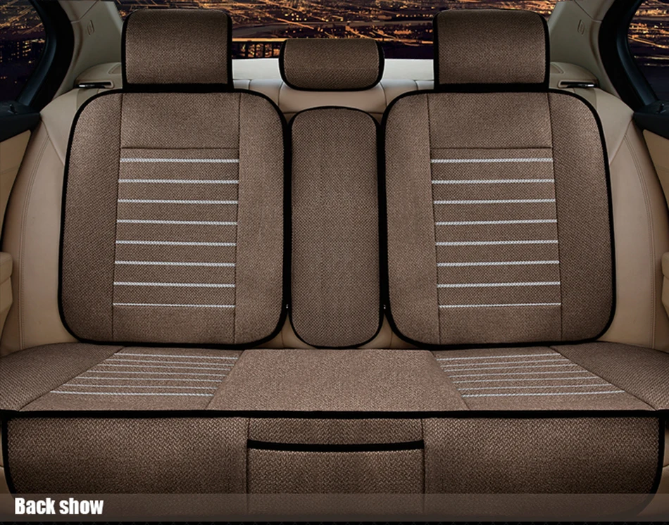 Роскошный льняной универсальный чехол для автомобильных сидений для hyundai Elantra solaris tucson Zhiguli veloster getz creta i20 i30 ix35 i40 Car