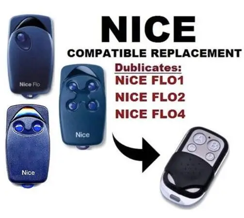 

2 pcs Garage remote transmitter copy NICE FLO1, FLO2, FLO4