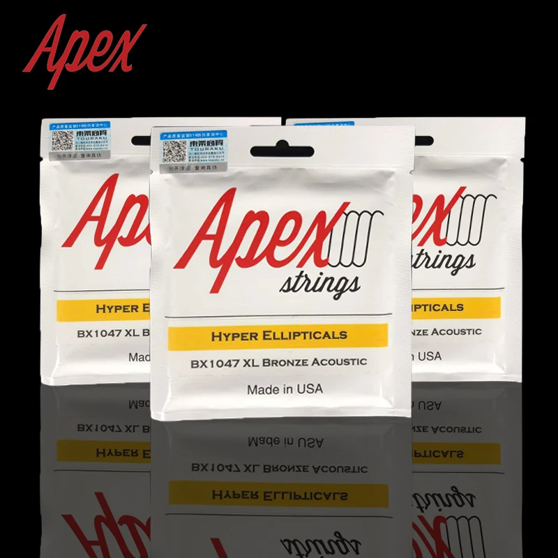 APEX Hyper Ellipticals BX Series Acoustic Bronze Guitar Strings, Made in USAin Guitar Parts