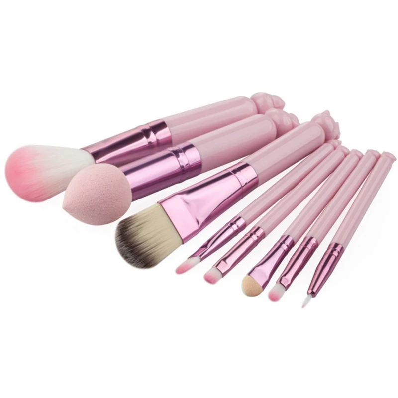 

8 pcs Powder Color Makeup Brushes Set Makeups Tools Professional Makeup Set,Contour Beveled Eyebrow Eyeliner Foundation Brush.