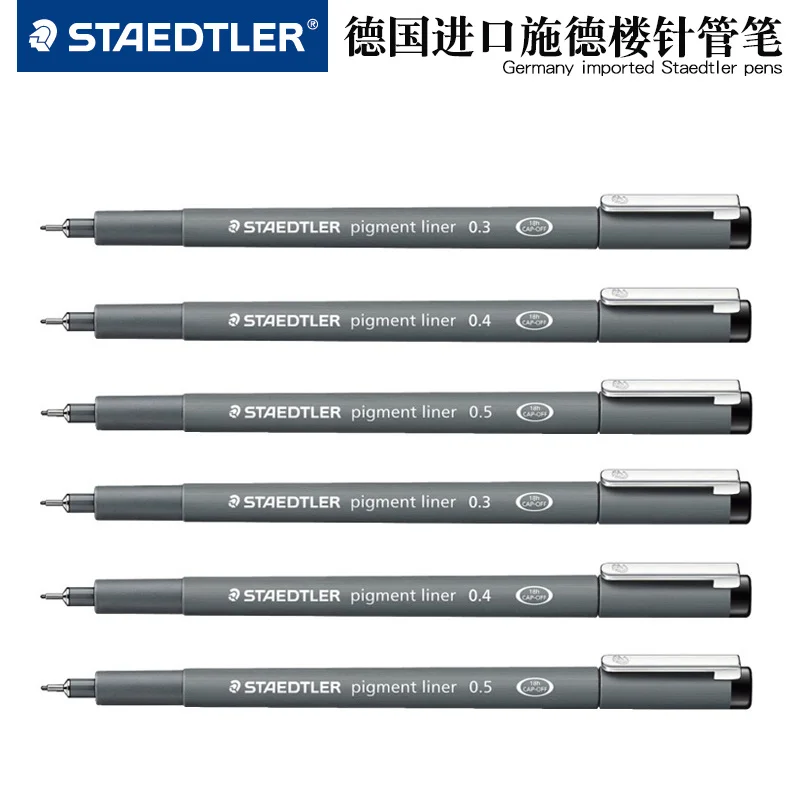 Полный набор ручек для рисования Staedtler Black Fineliner 0,05-2,0 мм 12 шт., гелевая ручка для рисования