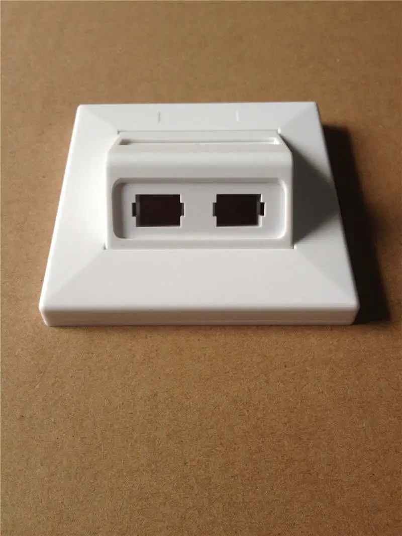 30 шт. LC SC ST Лицевая панель без адаптера SM ММ ftth SX DX белый цвет ABS розетки 2 core 1 core волокно оптический уход за кожей лица пластины 86 - Цвет: 2 SC SX port