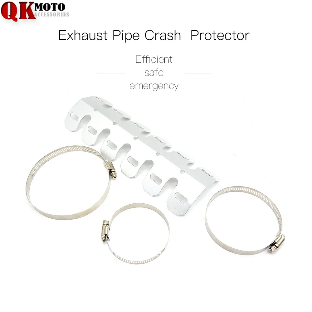 R QIANKONG Motorcycle Frame Crash Exhaust Pipe Protection bracket Extension 