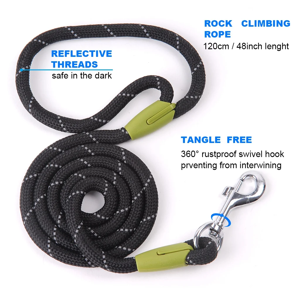 Pet Products Dog Leash Nylon Reflective Puppy Dog Leash Rope Cat Chihuahua Pet Leash And Collar Set Cat Dog Leashes Lead Harness (4)