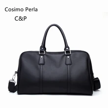 Черные мужские кожаные дорожные сумки,, ручная сумка для багажа, короткий Дорожный чемодан, портативный вещевой мешок, большая сумка из искусственной кожи для ночного бизнеса, Weekender