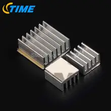 3PCS/LOT For Raspberry Pi 2 B Heatsink Cooler Pure Aluminum Heat Sink Set Kit Radiator with Adhesive