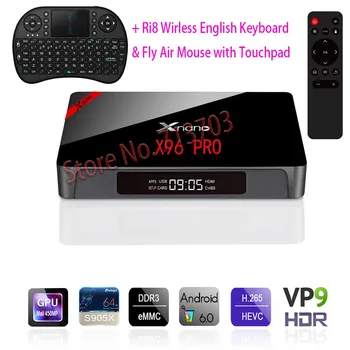 

X96 PRO Android 6.0 TV Box Amlogic S905X 4K 2.4GHz WiFi Bluetooth 4.0 HDMI 2.0A & LED indicator AV LAN TF Card Slot Set-Top Box