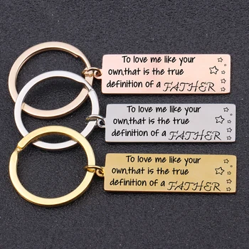 

"To Love Me Like Your Own"Key Chain For Stepdad Gift Men Jewelry Car Key Pendant Father's Day Present Daddy Birthday Keyring