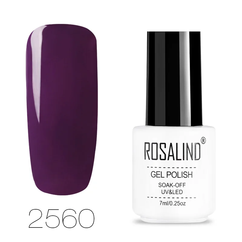 ROSALIND набор гель-лака для ногтей 7 мл Полупостоянный лак для ногтей гель uv Vernis все для маникюра Базовое покрытие Гель-лак для ногтей - Цвет: RC2560