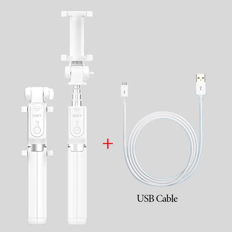 Ulanzi мини селфи палка со штативом монопод для селфи Bluetooth Remote Управление Выдвижная монопод селфи палка для айфон 7 плюс айфон 8 селфи палка для lg - Цвет: white