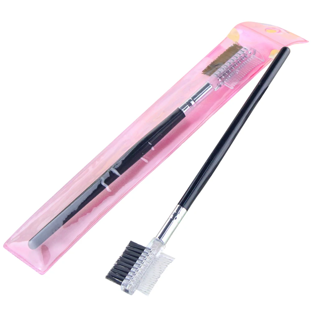 

1 Pcs Cosmetic Tools Fashion Beauty Black Dual Purpose Eyelash Eyebrow 2 in1 Eyebrow Comb Eye Makeup Tool Accessories