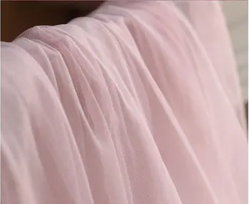 

blush pink mesh fabric, light pink tulle lace fabric, pink gauze 5yards