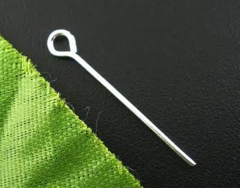 

Free sjipping!!!!! Silver Plated Eye Pins Findings 0.7x24mm 500g about 5000pcs